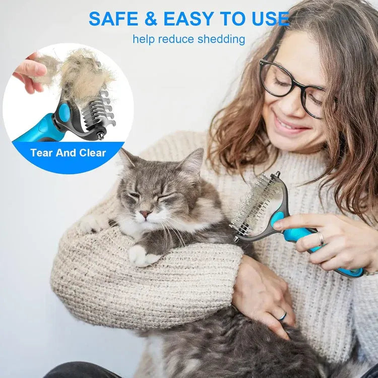 Self-Cleaning Pet Grooming Deshedding Comb