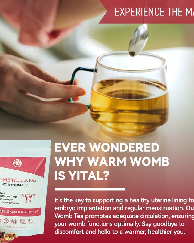 Chinaherbs Natural Womb Tea Female Period Menstrual Cramps Warmer Hormone Balance Glowing Beauty Care Packaged In Bag