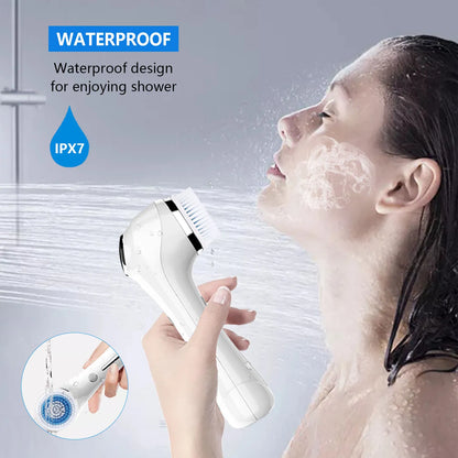 3-in-1 Facial Cleansing Brush – Waterproof, Rechargeable, Deep Clean & Exfoliate