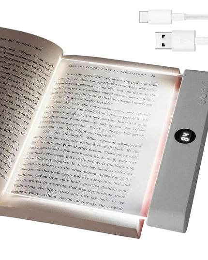 LED Book Light and Night Light 2 in 1, 3 Color Temperatures & Stepless Dimming, USB Rechargeable Reading Light with Timer
