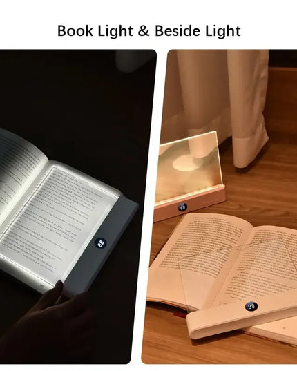 LED Book Light and Night Light 2 in 1, 3 Color Temperatures & Stepless Dimming, USB Rechargeable Reading Light with Timer