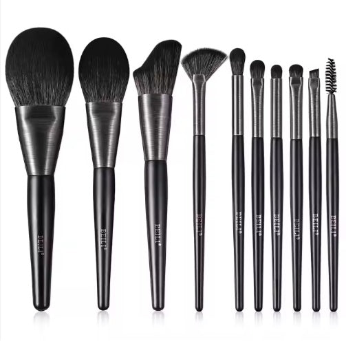 BEILI 10-Piece Makeup Brush Set – Premium Quality, Wooden Handle