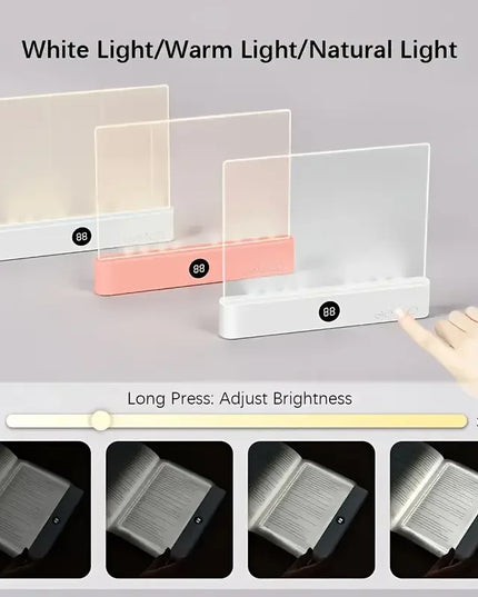 LED Book Light and Night Light 2 in 1, 3 Color Temperatures & Stepless Dimming, USB Rechargeable Reading Light with Timer