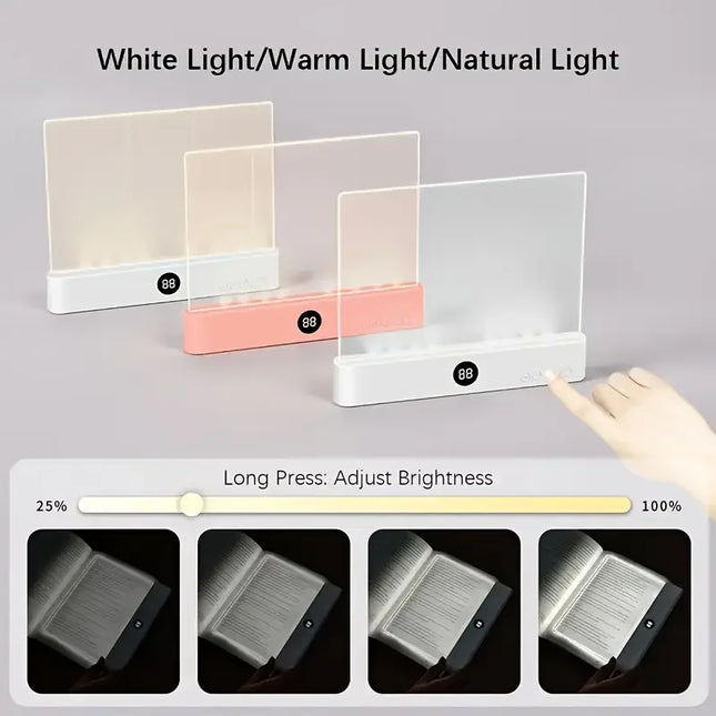 LED Book Light and Night Light 2 in 1, 3 Color Temperatures & Stepless Dimming, USB Rechargeable Reading Light with Timer