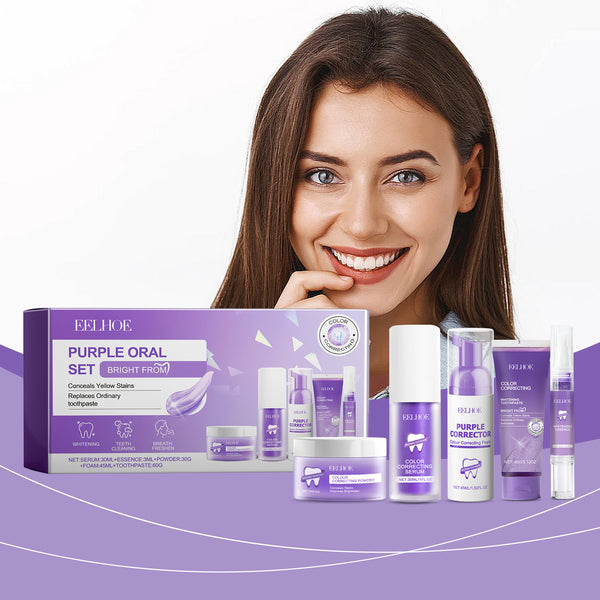 Eelhoe Purple Teeth Whitening Set – Fresh Breath & Oral Care