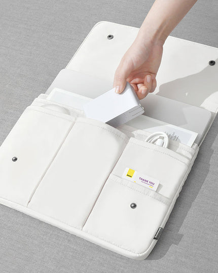 Black and white laptop bag laptop protective cover