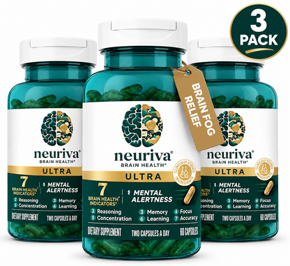 Neuriva Brain Health Ultra 3 Pack 180 Capsules 90 Servings