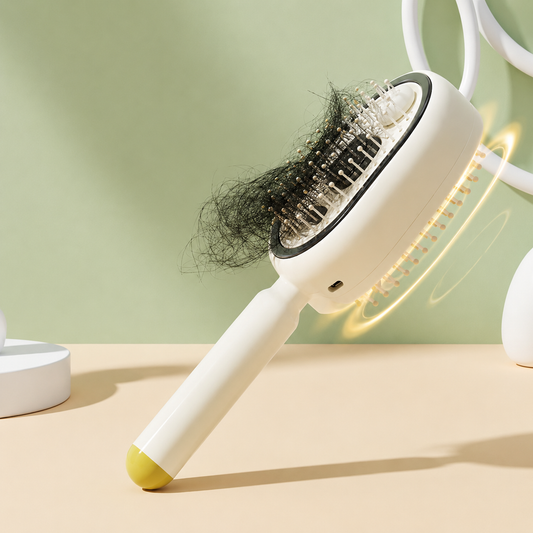 Self-Cleaning Pet Hair Removal Brush – Effortless Grooming Tool for Cats & Dogs