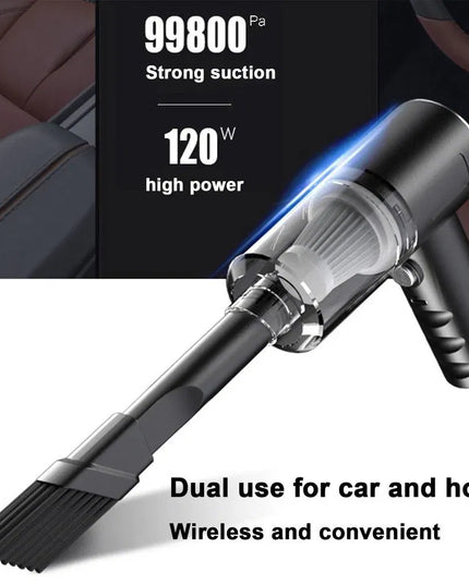 120W High-Power Cordless Handheld Vacuum Cleaner – Portable Wireless Car  Cleaning with Strong Suction