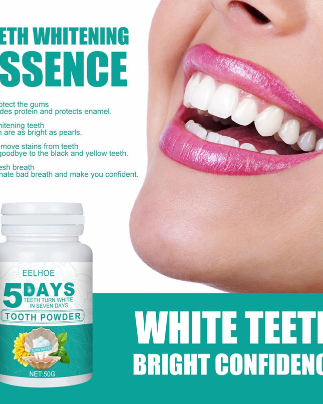 Whitening Tooth Powder Cleans Teeth, Removes Dirt And Plaque, And Freshens Breath