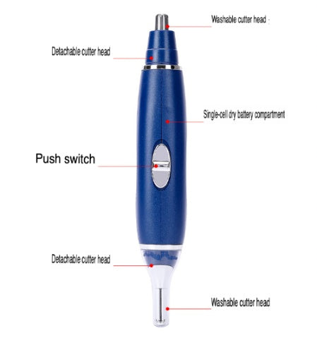 4-in-1 Electric Trimmer for Nose, Ear, & Face