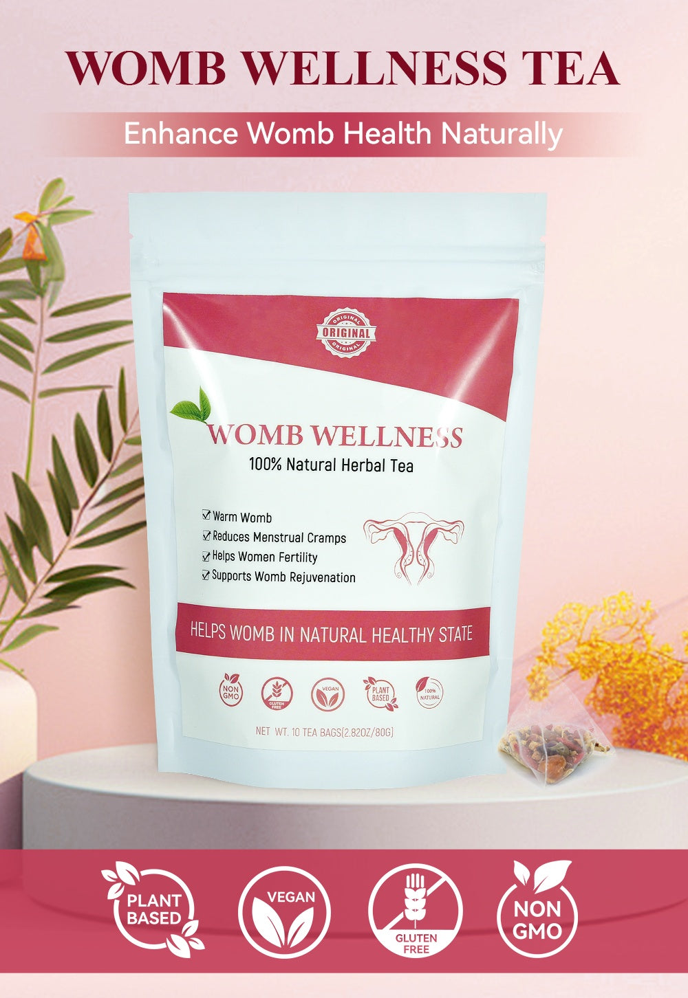 Chinaherbs Womb Tea – Natural Herbal Blend for Period Comfort & Balance