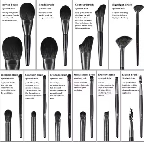 BEILI 10-Piece Makeup Brush Set – Premium Quality, Wooden Handle