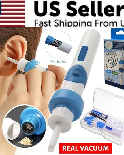 Safety Electric Cordless Vacuum Ear Cleaner Wax Remover Painless Cleaning Tool