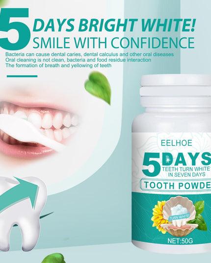 Whitening Tooth Powder Cleans Teeth, Removes Dirt And Plaque, And Freshens Breath