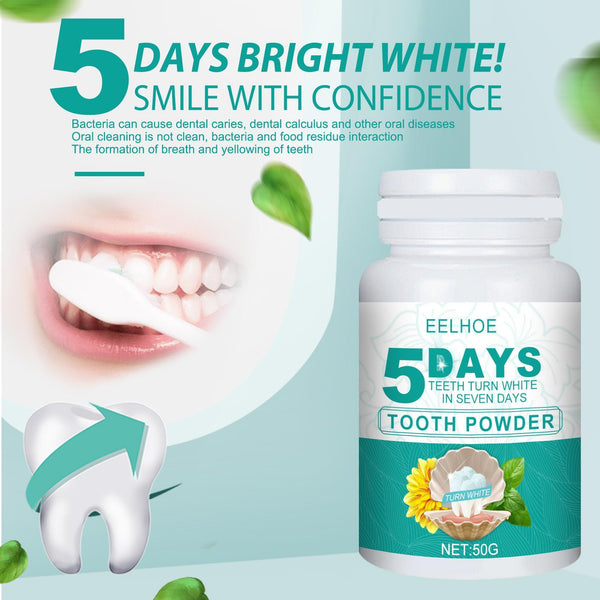 Whitening Tooth Powder Cleans Teeth, Removes Dirt And Plaque, And Freshens Breath