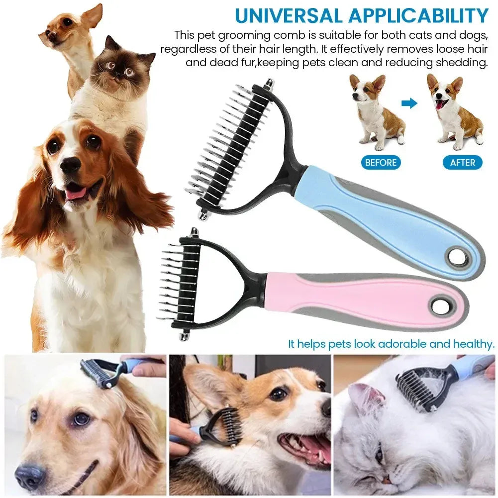 Self-Cleaning Pet Grooming Deshedding Comb