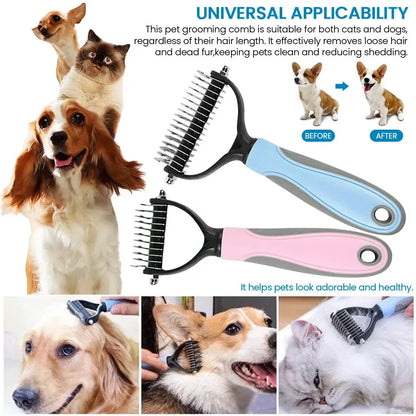 Self-Cleaning Pet Grooming Deshedding Comb