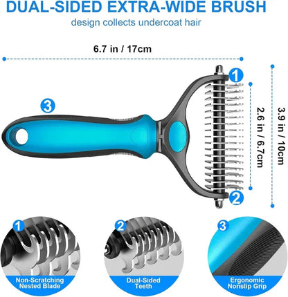 Self-Cleaning Pet Grooming Deshedding Comb