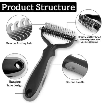 Self-Cleaning Pet Grooming Deshedding Comb
