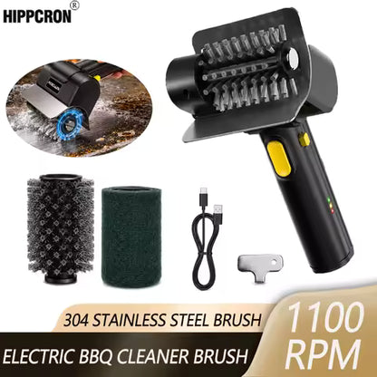 Electric Grill Cleaning Brush with Rotating Head