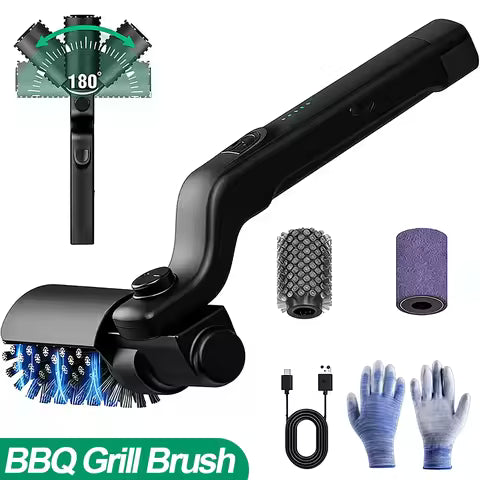 Electric Grill Cleaning Brush with Rotating Head