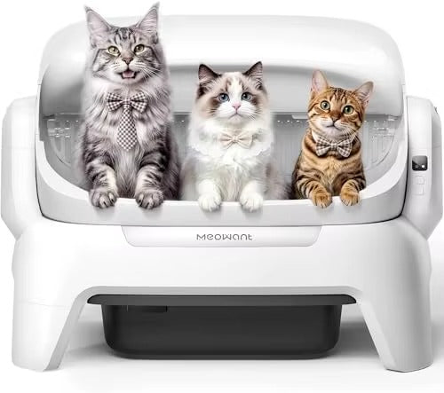 Automatic Self-Cleaning Cat Litter Box with App Control